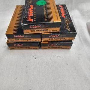 lot 34 image: PMC 223 FMJ, Lot of 5 Boxes