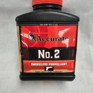 lot 40 image: Accurate No 2 Pistol Powder, 1 lb Jug, New