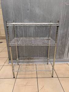 lot 54 image: METRO STAINLESS STEEL 3-TIER METAL SHELVING