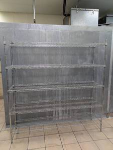 lot 42 image: METRO STAINLESS STEEL 5-TIER METAL SHELVING