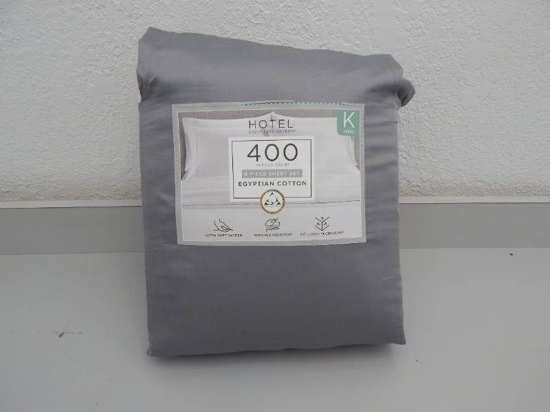 lot 38 image: King- 6 Piece Egyptian Cotton sheet set