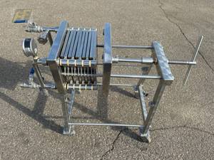 Stainless Steel Plate-&-Frame Filter Press, 10 Plates + Eaton Pads