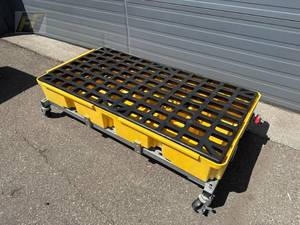lot 42 image: Global 2-Drum Spill Tray on Heavy-Duty Cart
