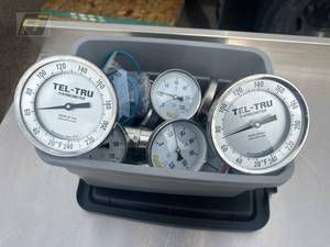 lot 56 image: Assorted Temp & PSI Gauges  Tel-Tru, Kothe