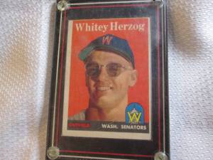 lot 2 image: Topps Whitey Herzog Card...