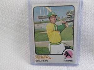 lot 90 image: 1973 Topps Orlando Cepeda  #545 Car...