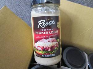 lot 150 image: 12- 6.5 oz Reese Horseradish...
