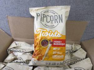 lot 184 image: 12- 4.5 oz Pipcorn Honey Barbeque T...