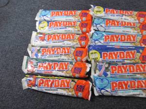 lot 198 image: 12- 3.4 oz Assorted Payday Bars...