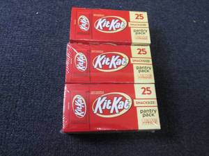 lot 220 image: 3- 12.25 oz KitKat Pantry Packs...