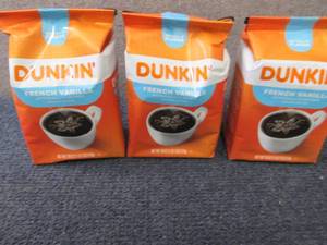 lot 273 image: 3- 18 oz Dunkin French Vanilla Gro...