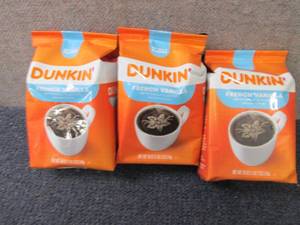 lot 274 image: 3- 18 oz Dunkin French Vanilla Gro...