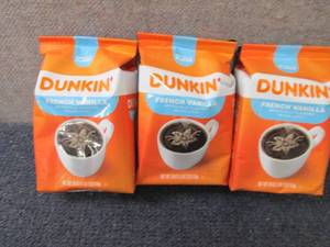 lot 276 image: 3- 18 oz Dunkin French Vanilla Gro...