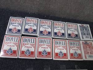 lot 383 image: 12 Sealed Hoyle Poker Playing Cards...