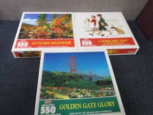 3- 550 pc Hoyle Jigsaw Puzzles...
