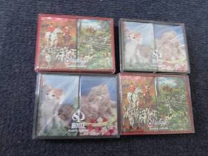 lot 406 image: 4- 2 Deck Sets Plastic Coated Playi...