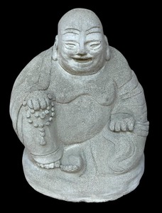 lot 29 image: Cement Laughing Buddha Statue, 13 Inches Tall