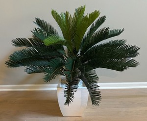 lot 37 image: Faux Palm Plant