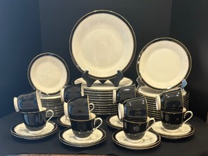 lot 9 image: Elegant Noritake Ivory China Service for Twelve