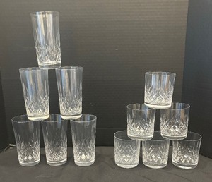lot 62 image: Classy Crystal Highball and Lowball Glassware