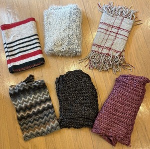 lot 72 image: Six Stylish Scarves