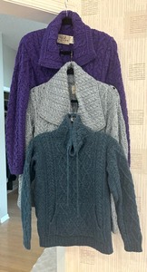 lot 98 image: Three Beautiful Size Small Sweaters by Aran Sweater Company