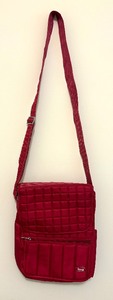 lot 120 image: Red Moped Lug Crossbody Handbag