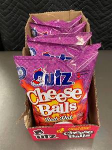 lot 3 image: Set of 5 Utz Red Hot Cheese Balls Bags