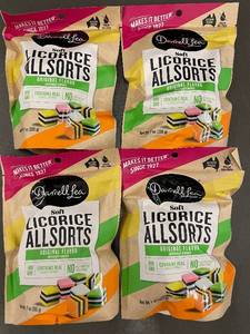 lot 47 image: Darrell Lea Soft Licorice Allsorts Original Flavor - 4 Packs