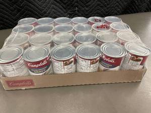 lot 374 image: Collection of 24 Cans of Campbells Mushroom Gravy, 10.5 oz Each
