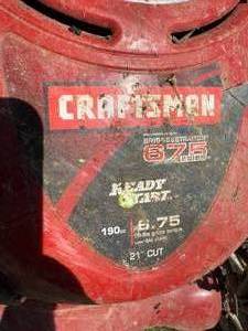 Used Craftsman 6.75 HP Push Lawn Mower with 21" Cut