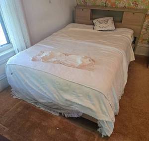 lot 28 image: Full-Size Bed Set Inc Frame, Headboard, MattressBoxspring Set