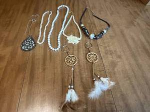 lot 101 image: Collection of Jewelry Items including Necklaces and Keychains