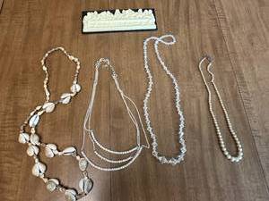 lot 106 image: Collection of Assorted Necklaces and Bas-Relief Plaque