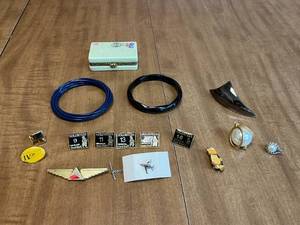 lot 108 image: Collection of Aviation and Volunteer Pins, Pendants & Bracelets