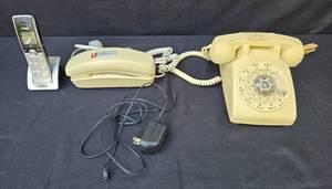 lot 128 image: Collection of Vintage and Modern Telephones including VTech Cordless