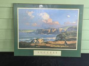 lot 131 image: Framed Inspirational Artwork Success by Henry Cotton