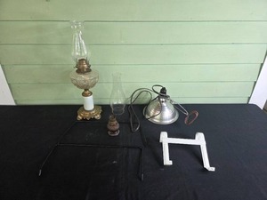 lot 133 image: Vintage Oil Lanterns and Reflector Light Fixture Collection