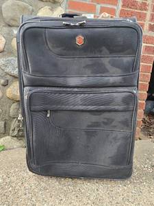 lot 141 image: Pacific Coast Black Rolling Suitcase with Telescopic Handle