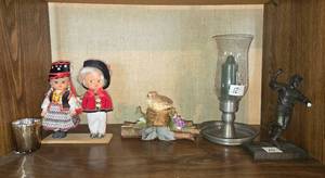 lot 156 image: Kirby Puckett Bronze Statue & Collection of Vintage Dolls, Bird Figurine