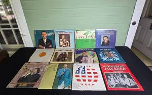 lot 174 image: Collection of Vintage Vinyl Records Featuring Various Artists