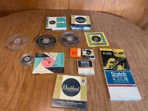 lot 185 image: Collection of Vintage Reel-to-Reel Tapes and Accessories
