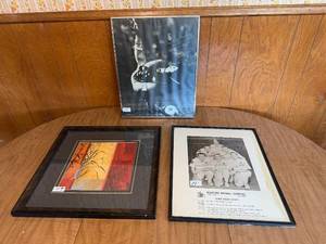 lot 193 image: Set of 3 Framed Photographs and Art Print