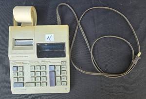 lot 201 image: Vintage Texas Instruments TI-5130 Electronic Calculator with Paper Roll