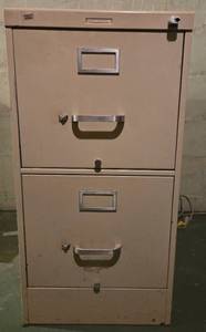 lot 226 image: Used Two-Drawer Metal Filing Cabinet