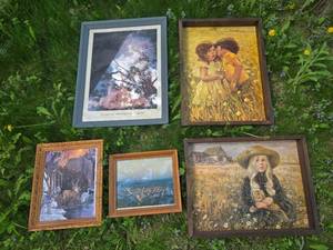 lot 227 image: Set of 5 Framed Artworks Including Lee Dubin and Wildlife Scenes