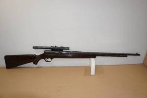 lot 49 image: J.C. Higgins Model 101.16 .22 LR Semi-Auto Rifle - Nylon Stock - Weaver Scope