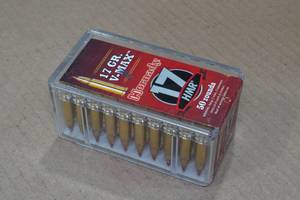 lot 216 image: 50 Hornady .17 HMR 17 Gr V-Max Ammo