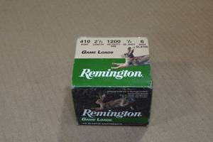 lot 222 image: 20 Remington .410 Bore 2-12 6 Shot Shotshells