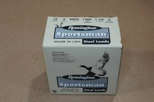 lot 227 image: 25 Remington Sportsman 12 Gauge 3 Magnum Steel 2 Shot Shotshells